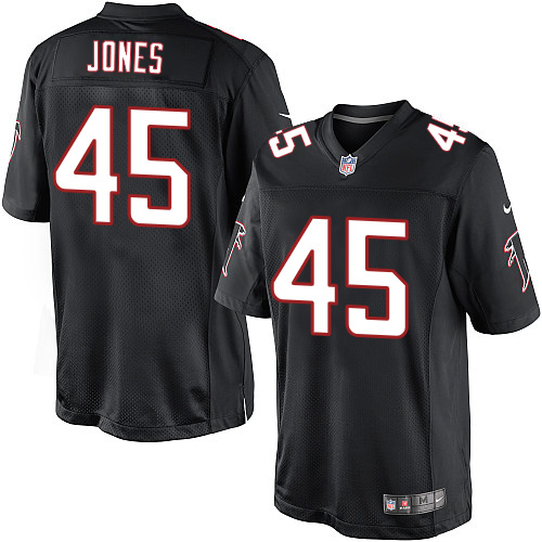 Men's Limited Deion Jones Nike Jersey Black Alternate - #45 NFL Atlanta Falcons